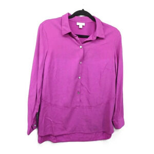 J.Jill Purple Button-Down Tunic-Size Small/Petite